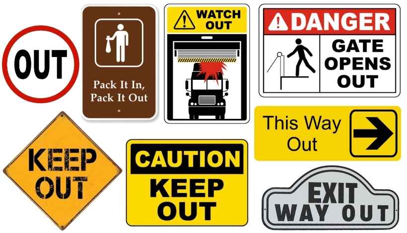 Custom Out Sign for Sale