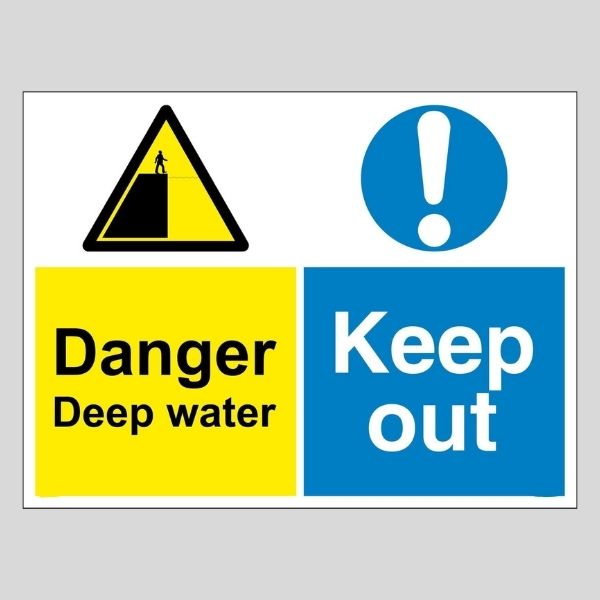 Danger Deep Water Keep Out Sign