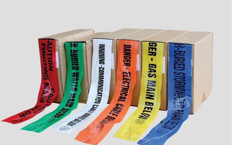 Detectable Warning Tape with Tracer Wire