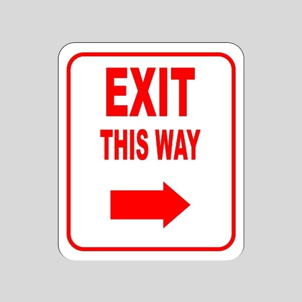 Exit Way Out Sign