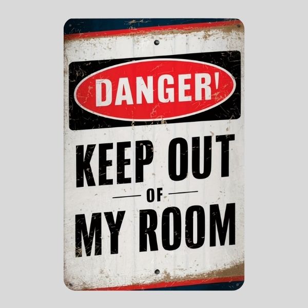 Keep Out Sign for Bedroom Door