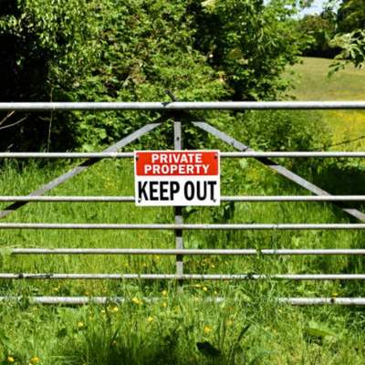 Out Sign for Private Property