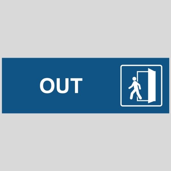 Person with an Open Door Out Sign