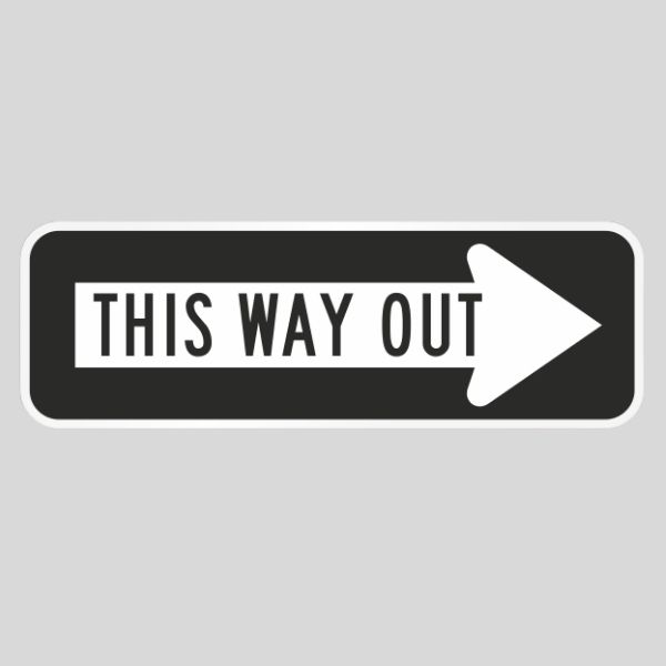 Right Arrow This Way Out