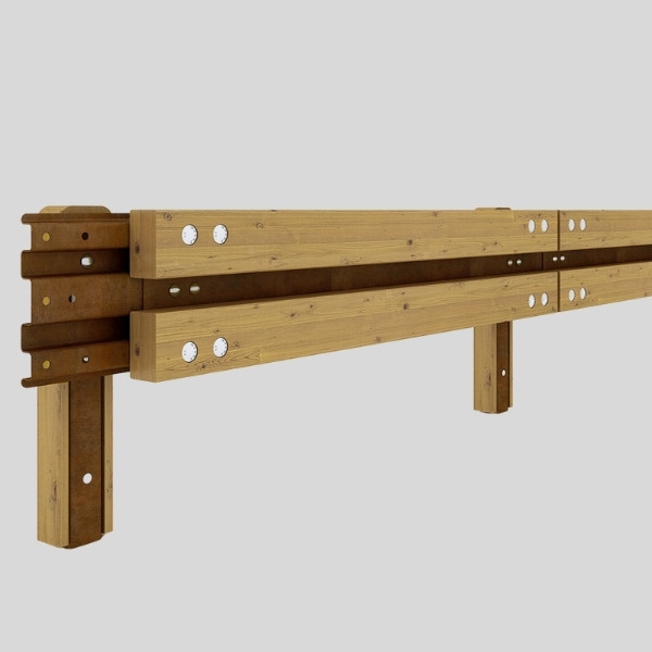 Timber Crash Barrier