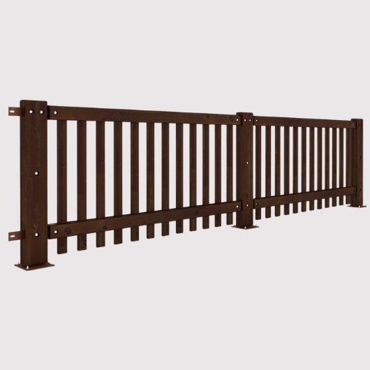 Wood Pedestrian Guardrail