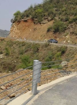 Cable Guardrail for Mountain Road