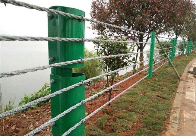Cable Guardrail with Powder-coated Post