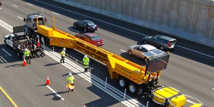 Mobiler Absperrwagen