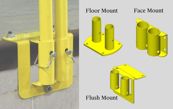 Removable Guardrail Sleeve And Brackets