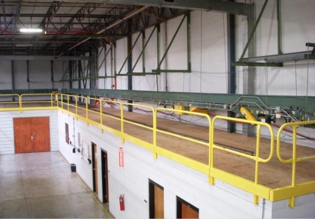 Removable Guardrail on Mezzanine