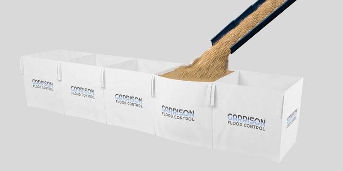 Sandgefüllte Barrieren