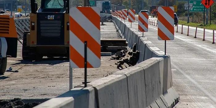 Temporäre Betonbarriere