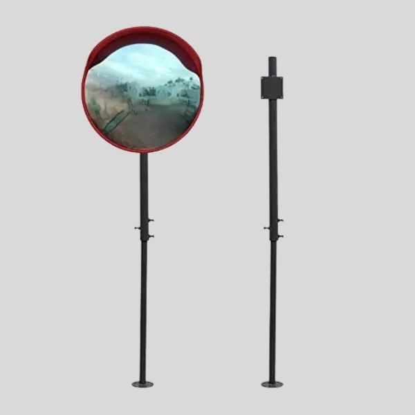 مرآة مرور مزودة بعمود