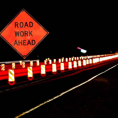 Reflector de barandilla para zonas de trabajo