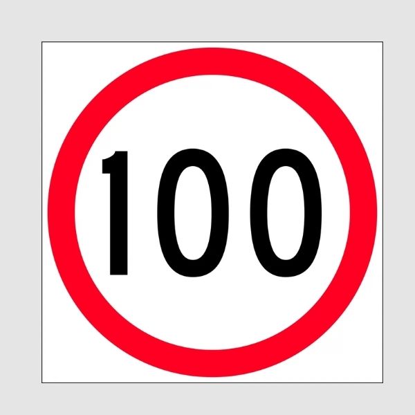 100km in Roundel Sign