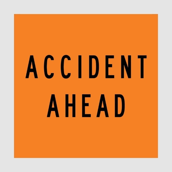 Accident Ahead Sign