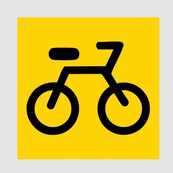 Cyclists Symbolic Multi Message Sign