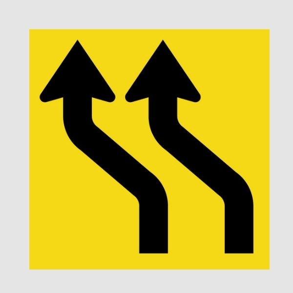 Lane Status Both Lanes Left Deviation Multi Message Sign