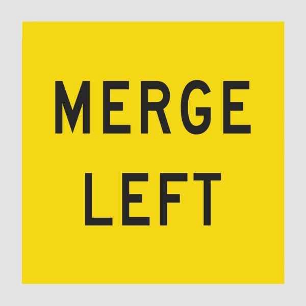 Merge Left Multi Message Sign