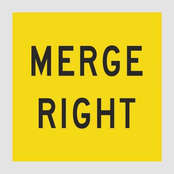 Merge Right Multi Message Sign