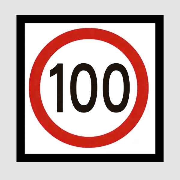 Speed Limit 100 Sign