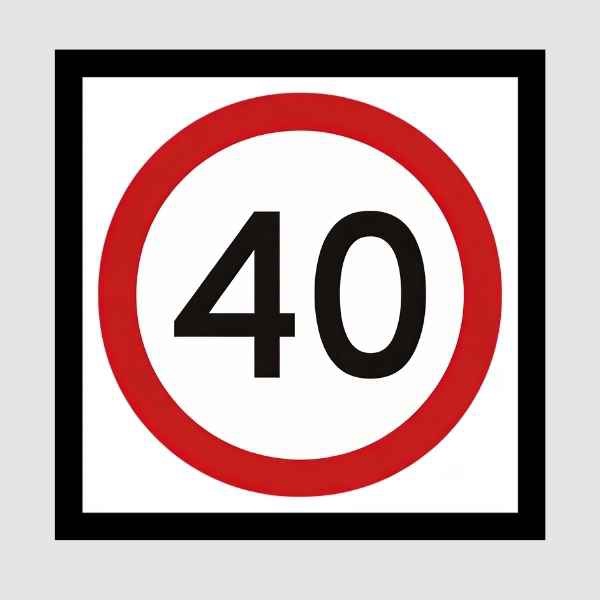 Speed Limit 40 Sign
