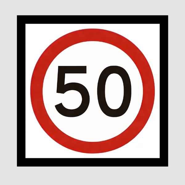 Speed Limit 50 Sign