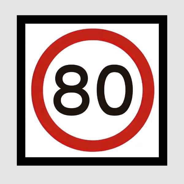 Speed Limit 80 Sign