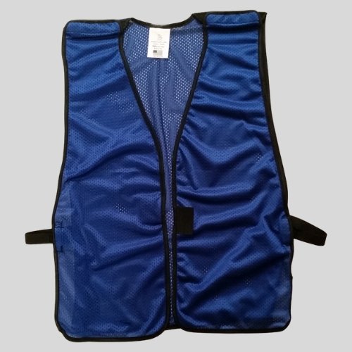 gilet de sécurité en maille bleue