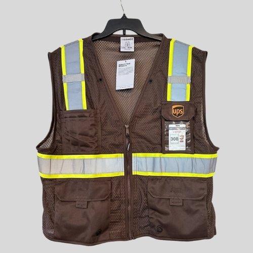 gilet de sécurité marron