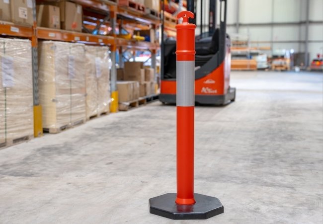 t top bollard for warehouse safety