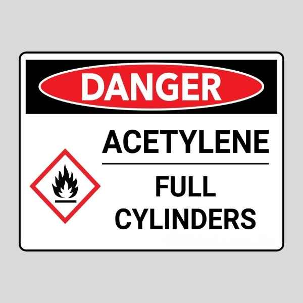 Danger Acetylene Sign