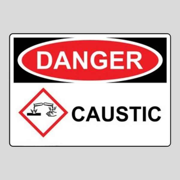 Danger Caustic Sign