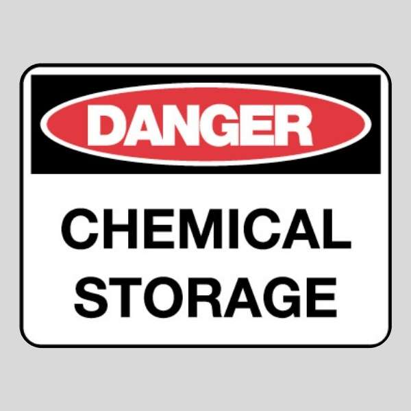 Danger Chemical Storage Area Sign