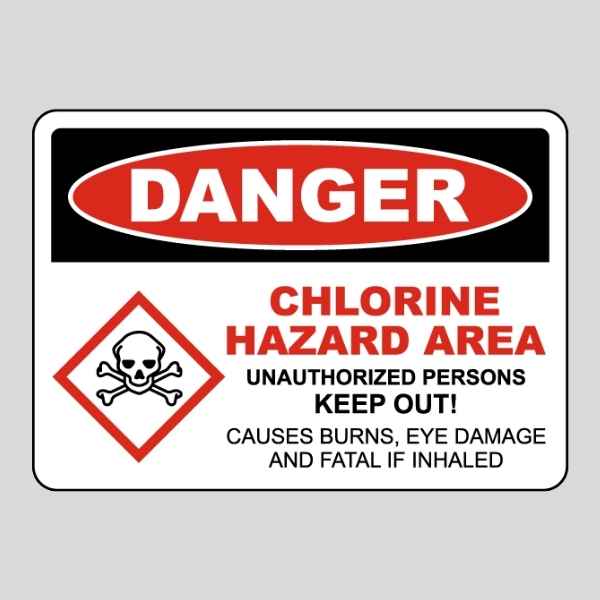 Danger Chlorine Sign