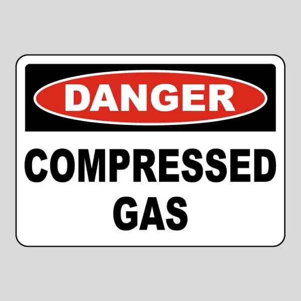 Danger Compressed Gas Sign