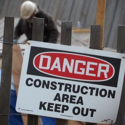 Danger Construction Area Keep Out Sign for Construction Sites