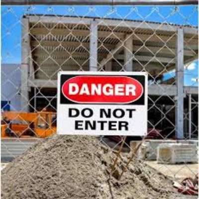 Danger Do Not Enter Sign for Demolition Areas