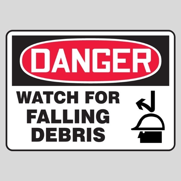 Danger Falling Debris Signs