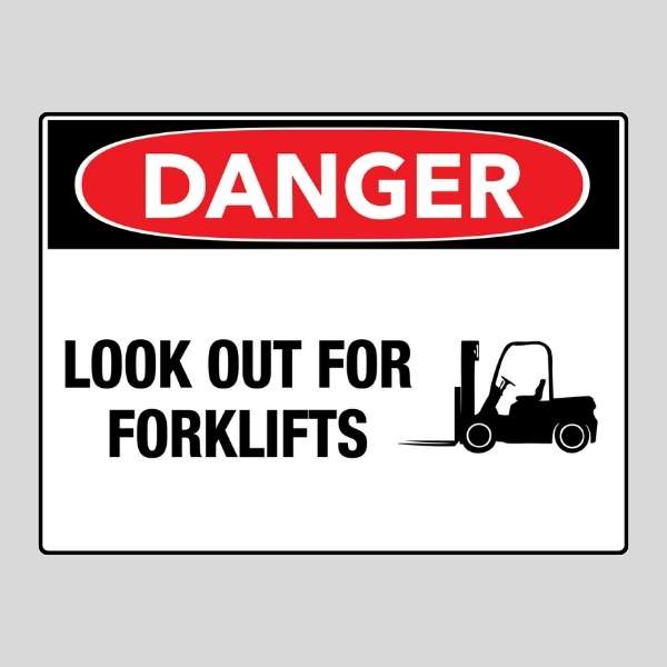 Danger Forklift Sign