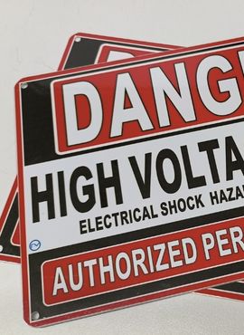 Danger High Voltage Authorized Personalized Only Sign