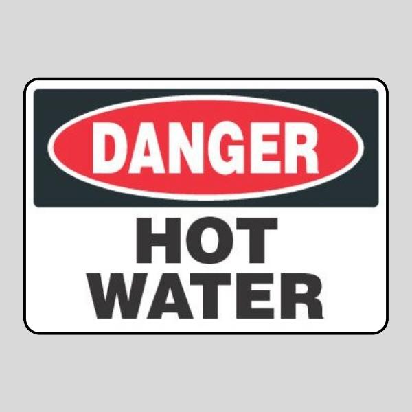 Danger Hot Water Signs
