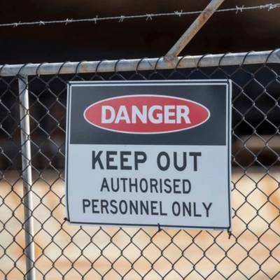 Danger Keep Out Sign for Hazardous Area