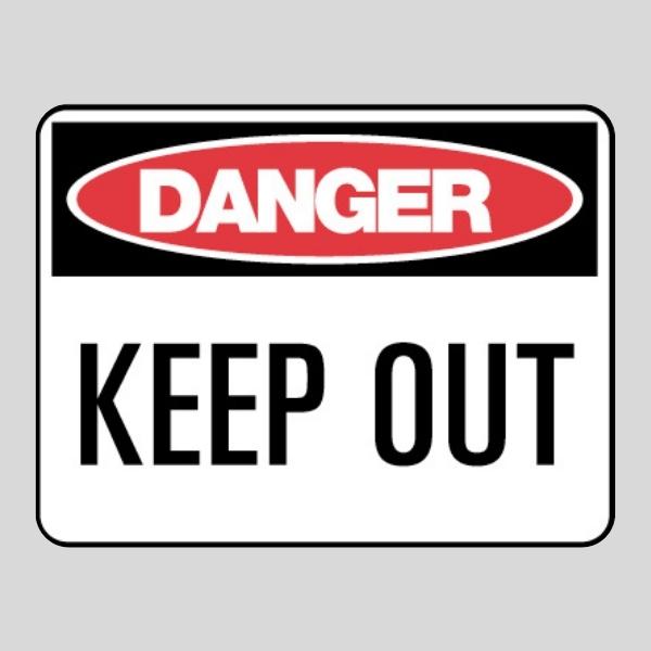 علامة الخطر ممنوع الدخول