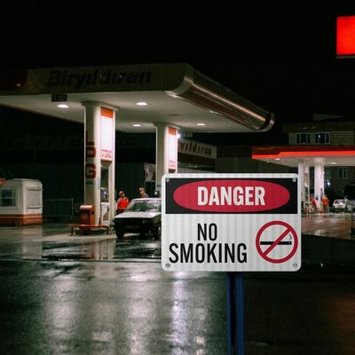 Danger No Smoking Sign for Petrol Station