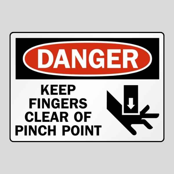 Danger Pinch Point Sign