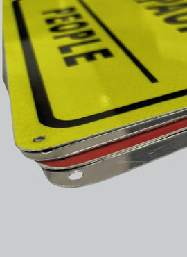 Danger Sign with Round Conner