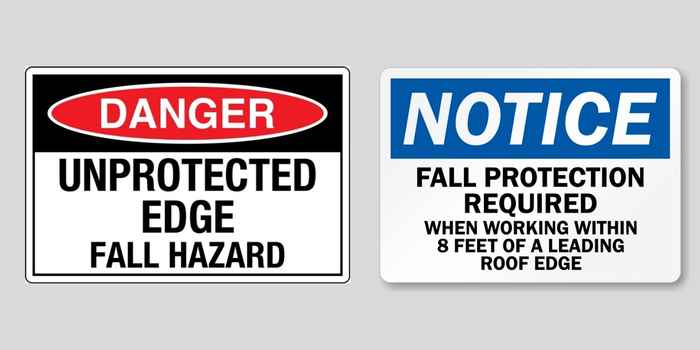 Edge Protection Safety Signage