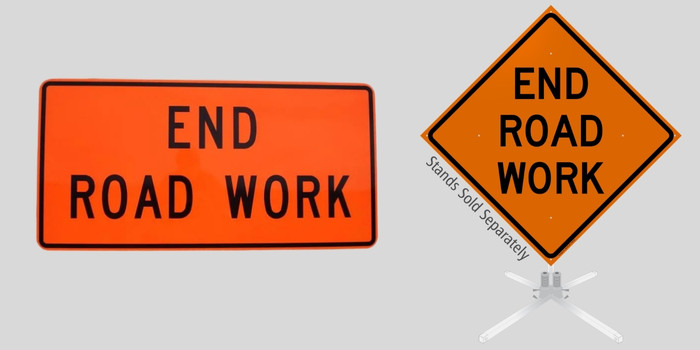 End Road Work Signs